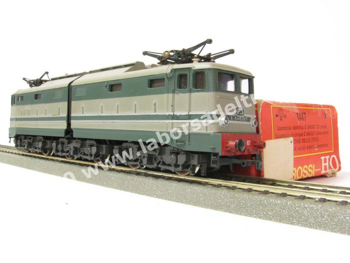 Modellino treno modellismo ferroviario Rivarossi FS ELECTRIC LOCOMOTIVE E  646 2nd SERIES GREEN GREY ALUM. EPOCA IIIb 1:87 - Arcadia Modellismo